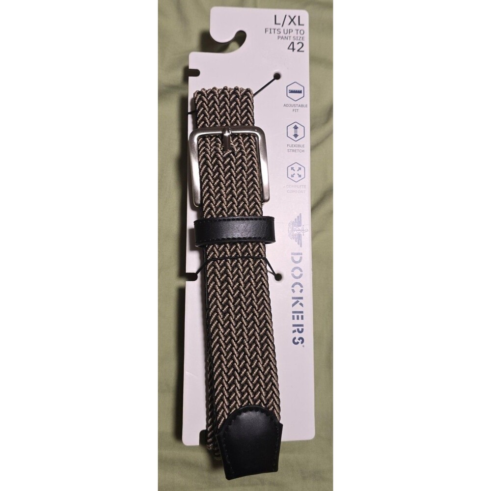 Dockers black/khaki fabric belt L/XL